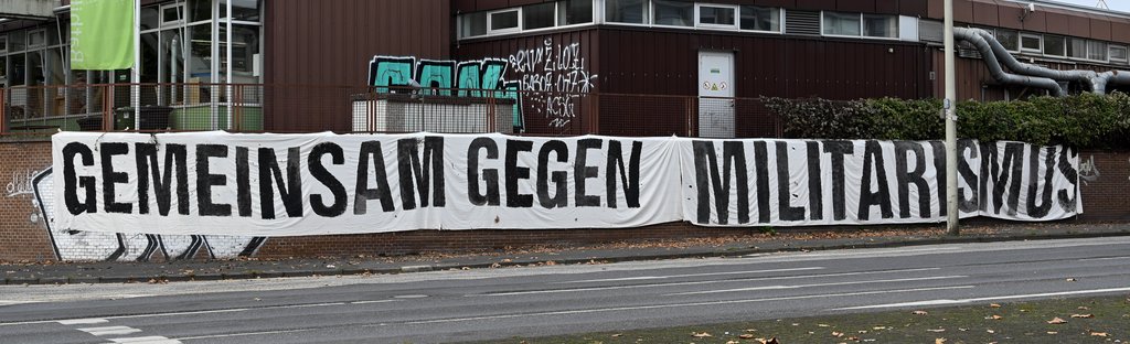 Protest gegen Rüstungsunternehmen Krauss Maffei Wegmann und deutsche Waffenlieferungen an die Türkei, 23.10.2019 