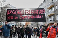Demonstration „Der Görli bleibt auf“ am 24.02.2024 in Berlin Kreuzberg 